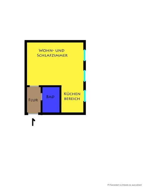 Einzimmerwohnung in der Lehmbruckstr. 5 zu vermieten — photo 1